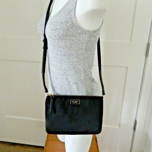 NWT Kate Spade New York S362 Crossbody Black Nylon Leather Purse